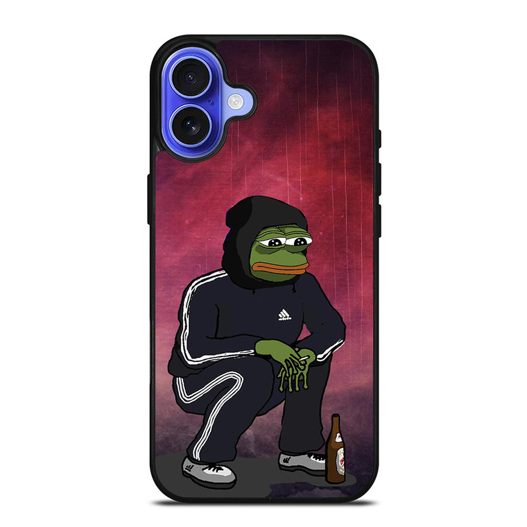 PEPE THE SMUG SAD iPhone 16 Case Cover