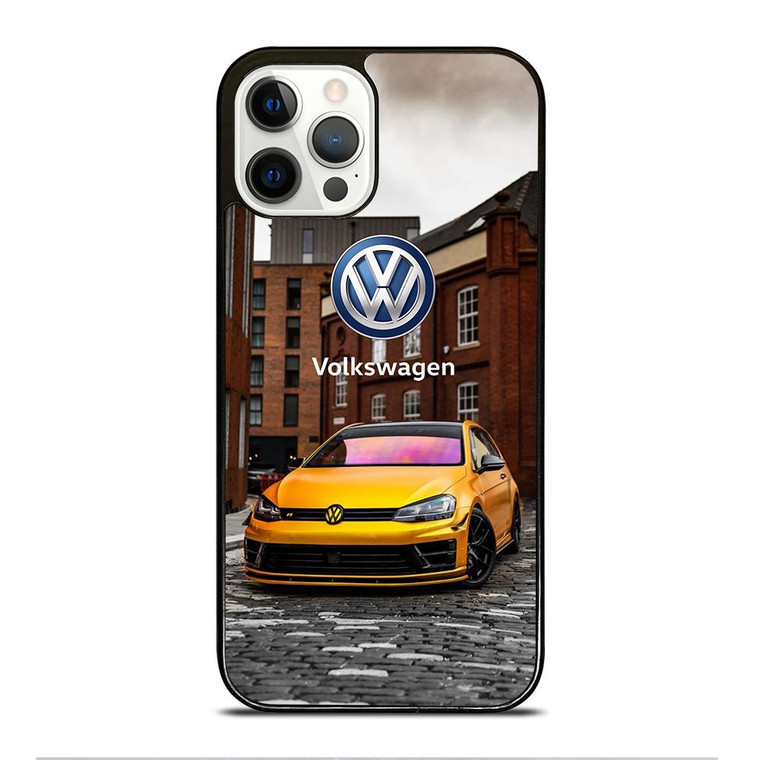 VW VOLKSWAGEN GTI CAR YEELOW iPhone 12 Pro Case Cover