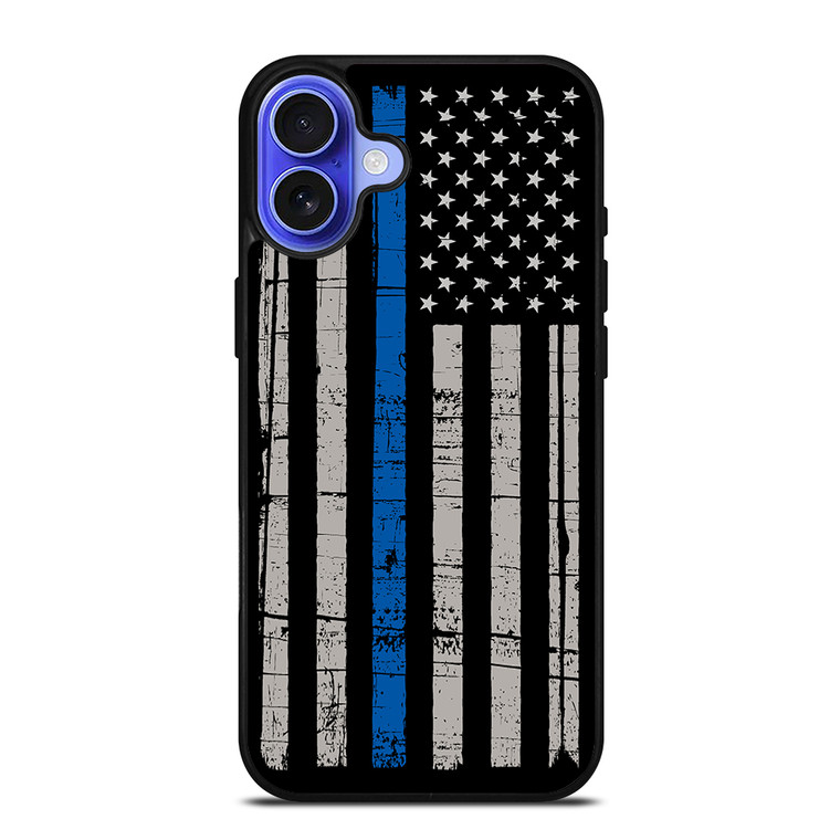 THIN BLUE LINE USA iPhone 16 Case Cover