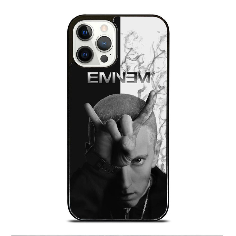 EMINEM RAPPER BLACK WHITE iPhone 12 Pro Case Cover