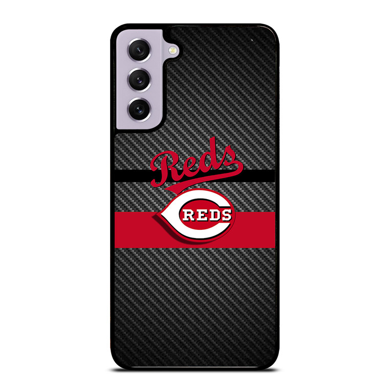 CINCINNATI REDS CARBON Samsung Galaxy S21 FE Case Cover CINCINNATI REDS CARBON Samsung Galaxy S21 FE Case Cover