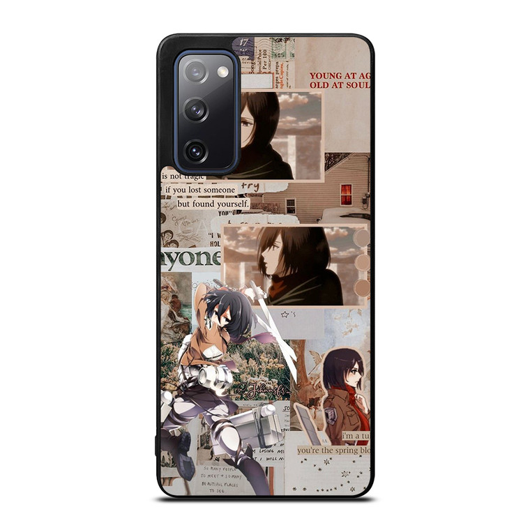 ATTACK ON TITAN MIKASA ACKERMAN COLLAGE Samsung Galaxy S20 FE Case Cover