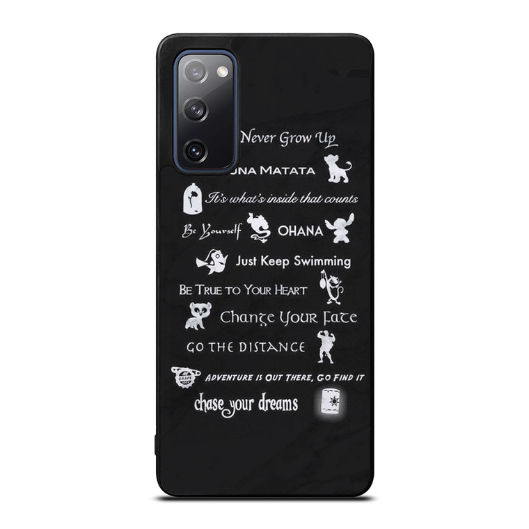DISNEY LESSONS BLACK MARBLE Samsung Galaxy S20 FE Case Cover