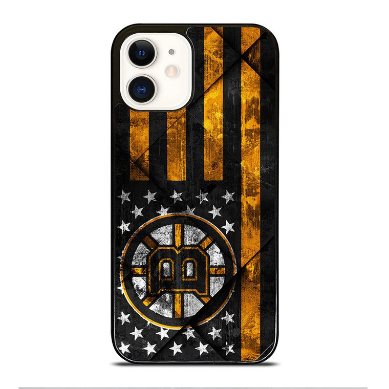 BOSTON BRUINS BLACK AND GOLD iPhone 12 Case Cover