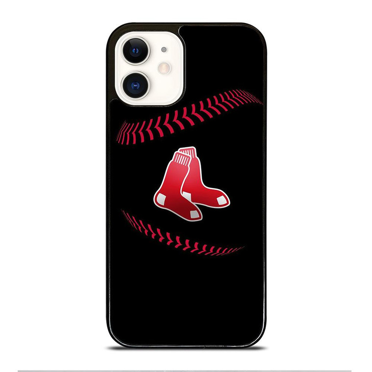 BOSTON RED SOX BLACK LOGO iPhone 12 Case Cover