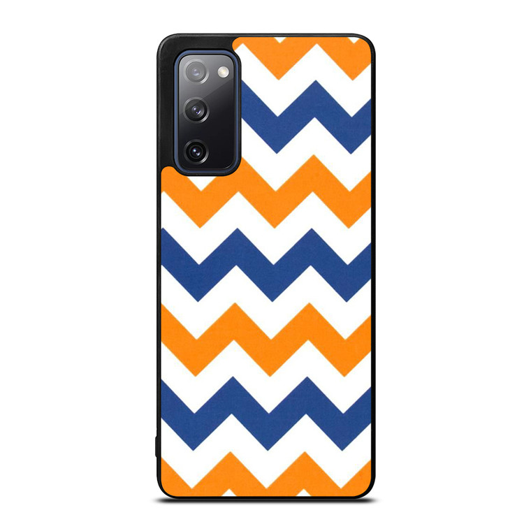 RILEY BLAKE ORANGE AND BLUE STRIPE Samsung Galaxy S20 FE Case Cover