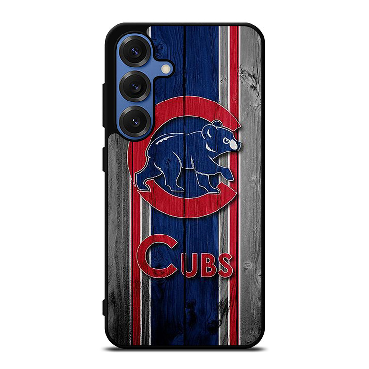 CHICAGO CUBS WOODEN LOGO Samsung Galaxy S25 Case Cover