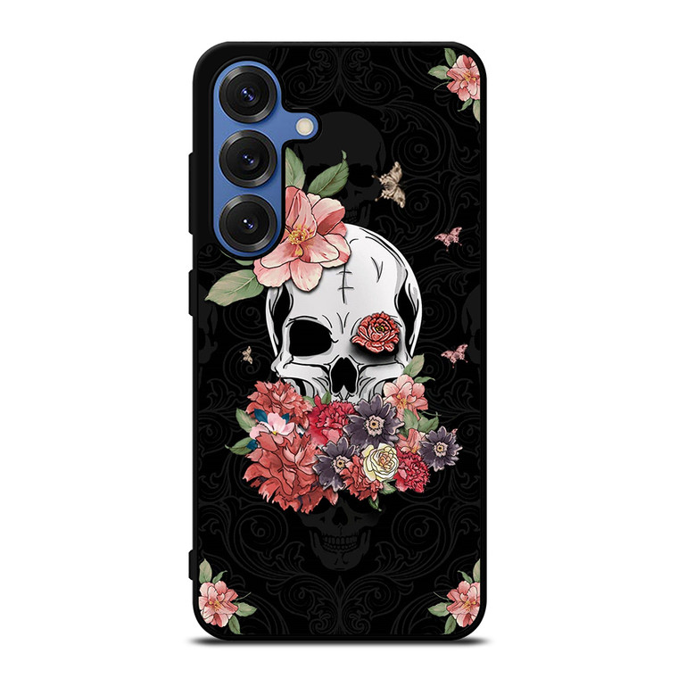 FLORAL SKULL Samsung Galaxy S25 Case Cover