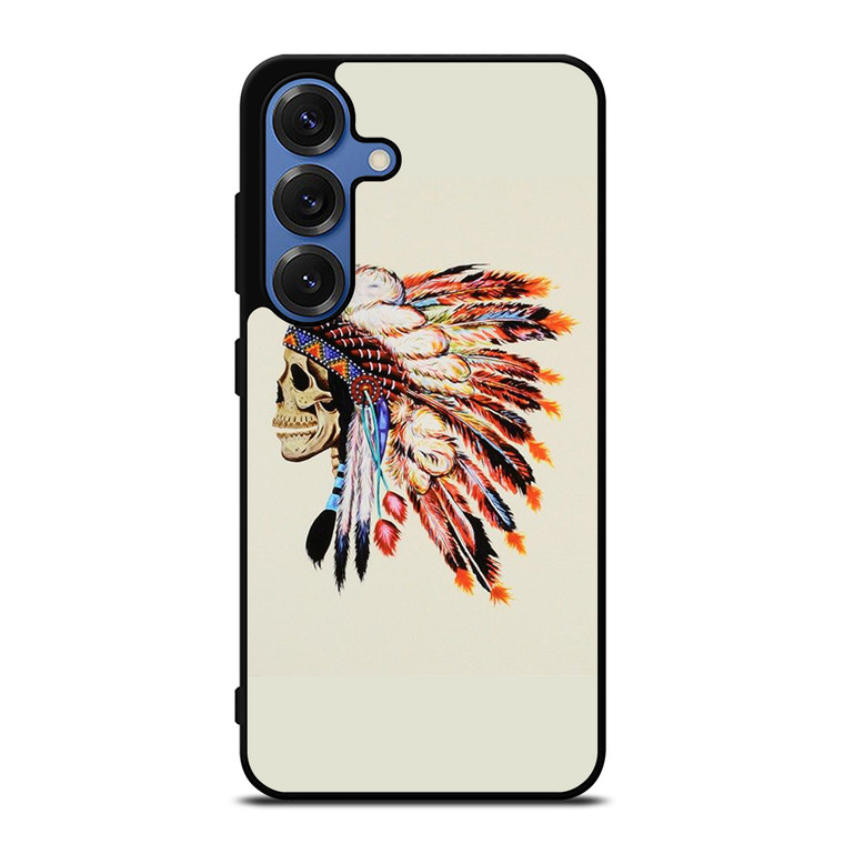 INDIAN FEATHER SKULL 2 Samsung Galaxy S25 Case Cover