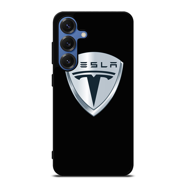 TESLA BLACK LOGO Samsung Galaxy S25 Case Cover