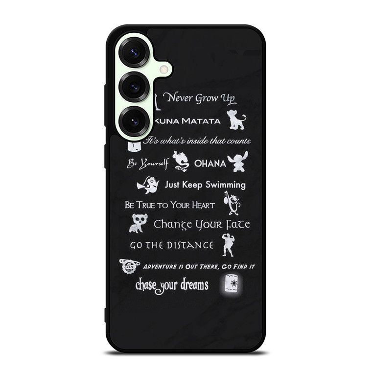 DISNEY LESSONS BLACK MARBLE Samsung Galaxy S25 Plus Case Cover