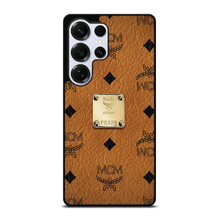 MCM WORLD WIDE BROWN LEATHER Samsung Galaxy S25 Ultra Case Cover