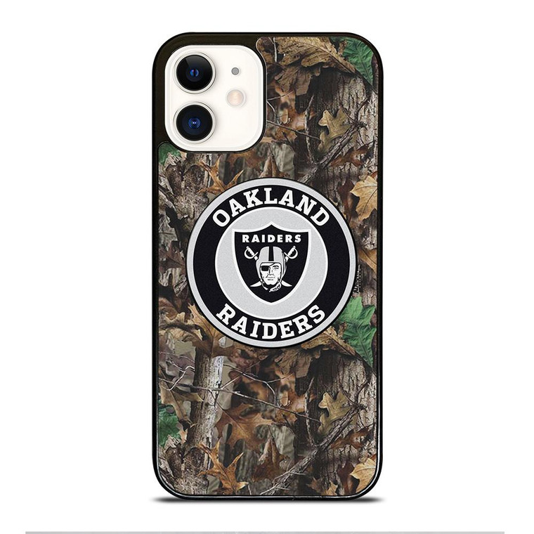 OAKLAND RAIDERS TREE CAMO iPhone 12 Case Cover