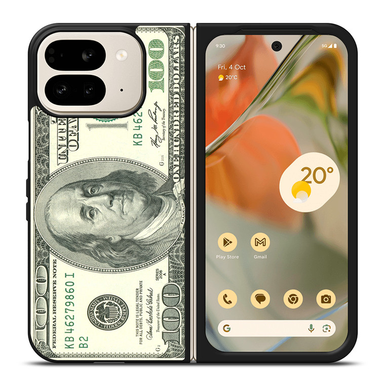 $100 DOLLAR BILL MONEY Google Pixel 9 Pro Fold Case Cover