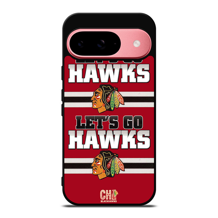 CHICAGO BLACKHAWKS LETS GO Google Pixel 9 Case Cover