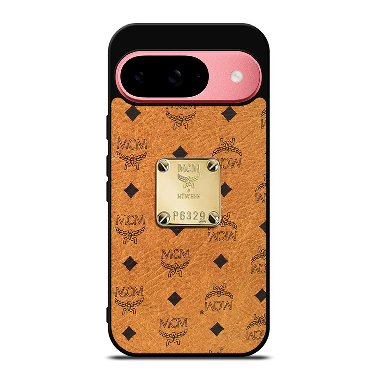 MCM WORLD WIDE BROWN LEATHER 2 Google Pixel 9 Case Cover