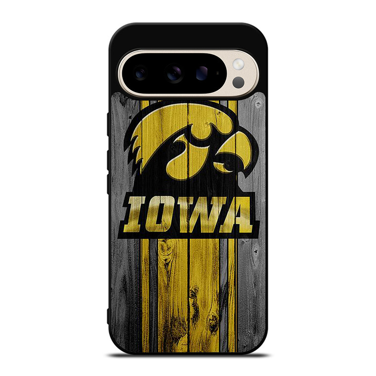 IOWA HAWKEYES WOODEN Google Pixel 9 Pro Case Cover