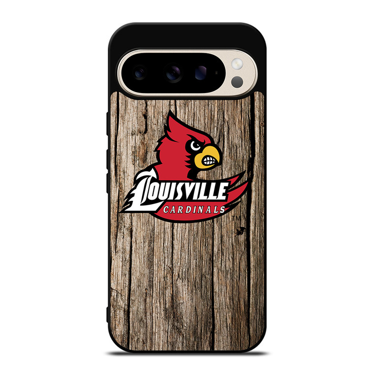 LOUISVILLE CARDINALS WOODEN Google Pixel 9 Pro Case Cover