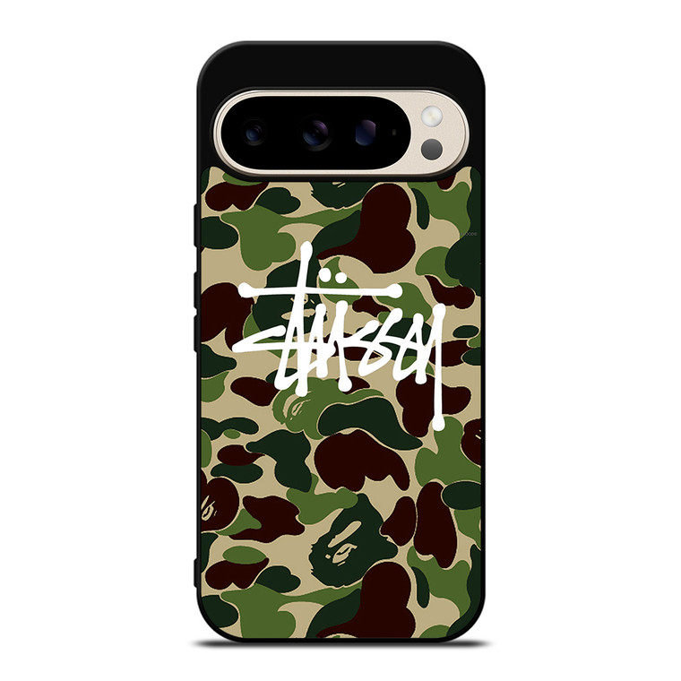 STUSSY BAPE CAMO Google Pixel 9 Pro Case Cover