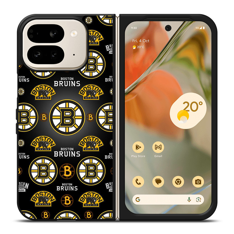 BOSTON BRUINS LOGO COLLAGE Google Pixel 9 Pro Fold Case Cover