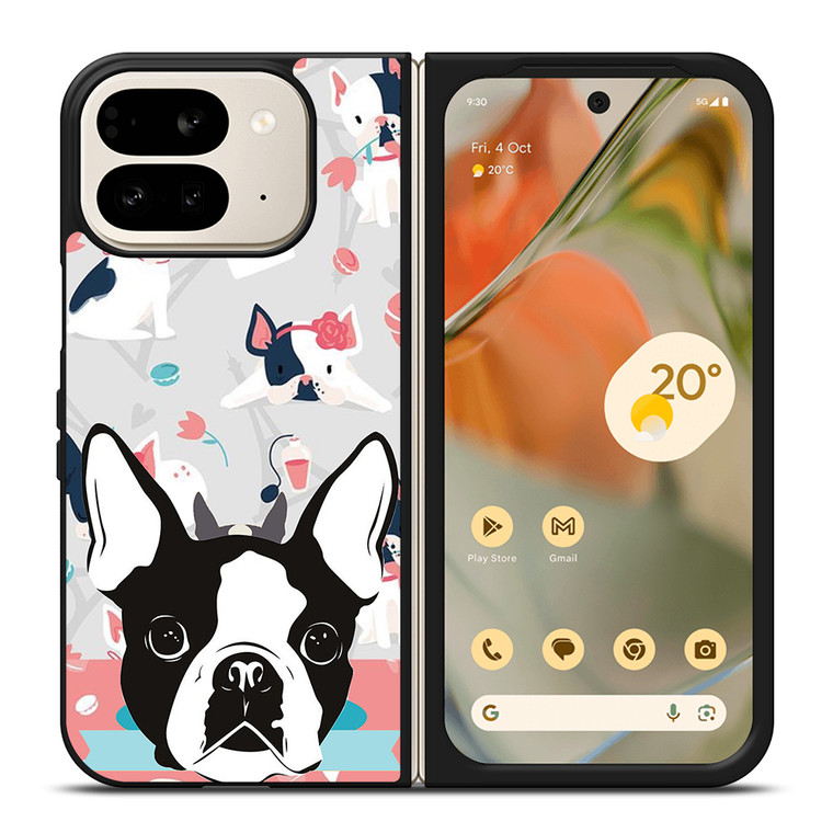 BOSTON TERRIER DOG 3 Google Pixel 9 Pro Fold Case Cover