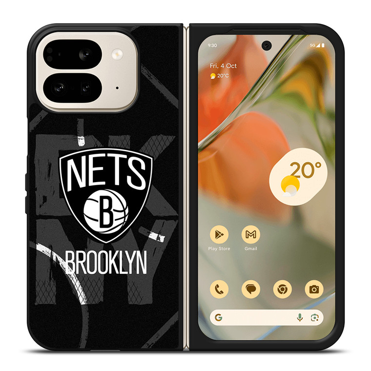 BROOKLYN NETS NBA TEAM LOGO Google Pixel 9 Pro Fold Case Cover