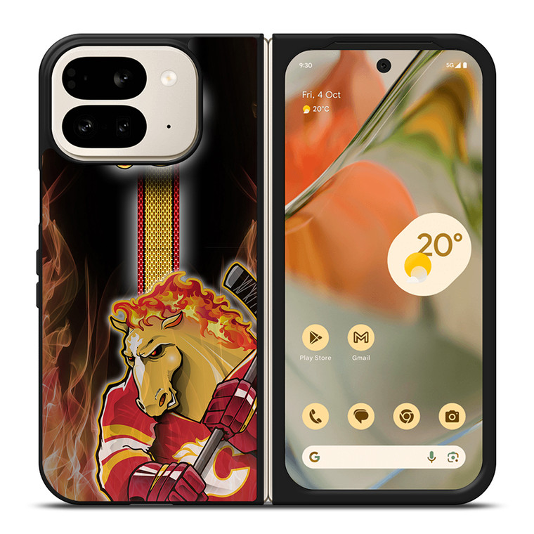 CALGARY FLAMES MASCOT Google Pixel 9 Pro Fold Case Cover