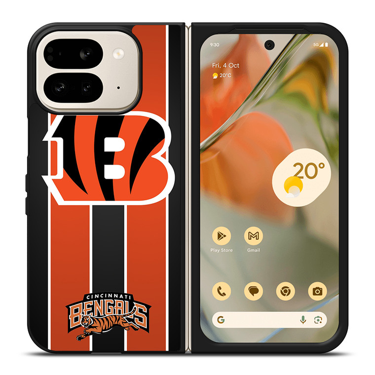 CINCINNATI BENGALS STRIPE Google Pixel 9 Pro Fold Case Cover