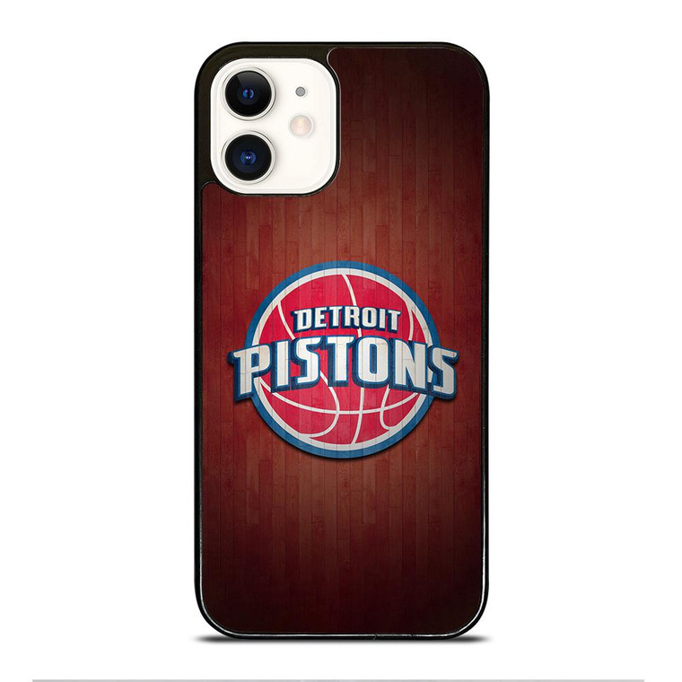 DETROIT PISTONS WOODEN LOGO iPhone 12 Case Cover
