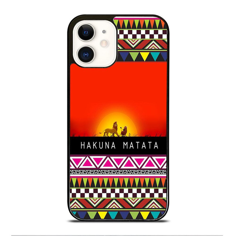 HAKUNA MATATA LION KING AZTEC 2 iPhone 12 Case Cover