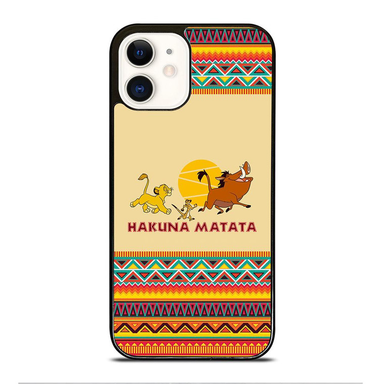 HAKUNA MATATA LION KING AZTEC 3 iPhone 12 Case Cover