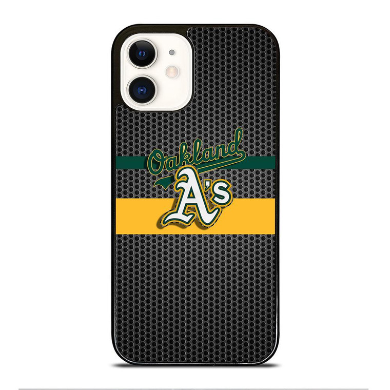 OAKLAND ATHLETICS METAL LOGO iPhone 12 Case Cover