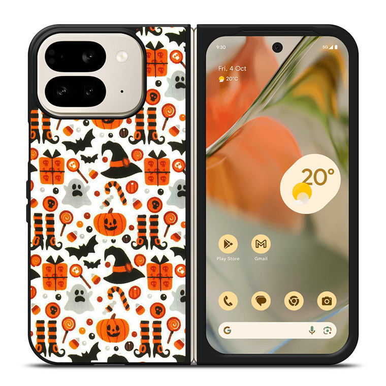HALLOWEEN WITCH PUMPKIN PATTERN Google Pixel 9 Pro Fold Case Cover