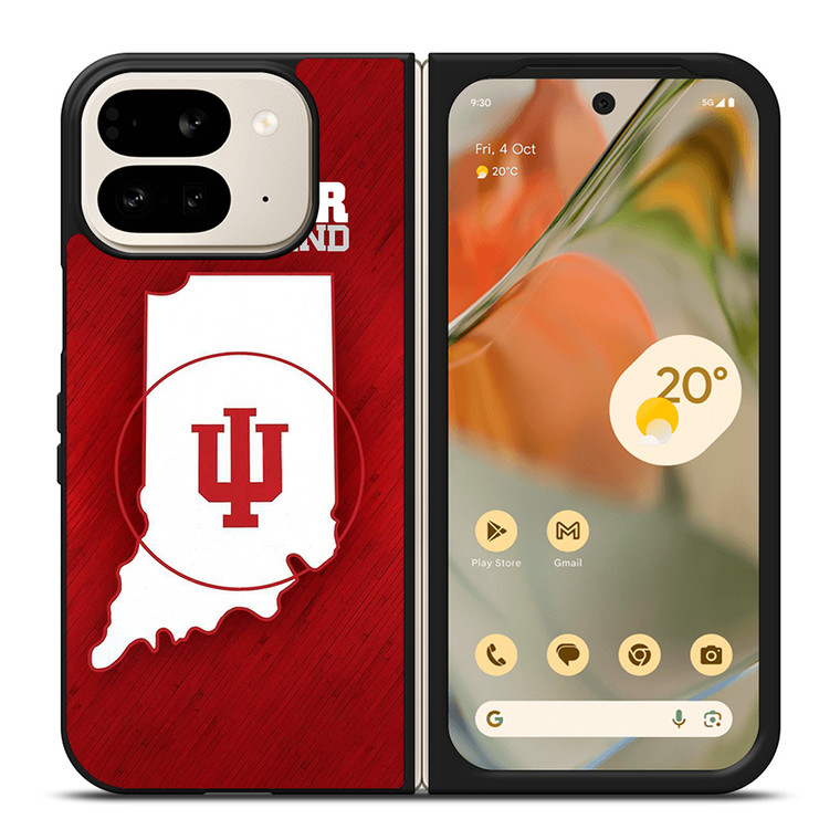 HOOSIER STATE OF MIND INDIANA BASKETBALL LOGO Google Pixel 9 Pro Fold Case Cover