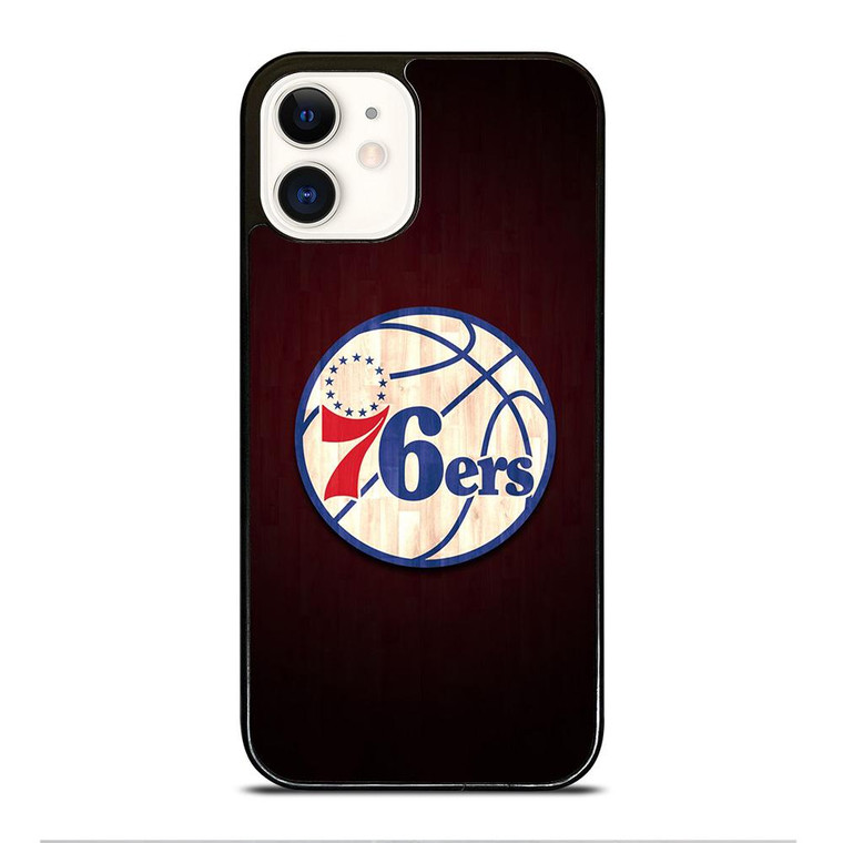 PHILADELPHIA 76ERS WOODEN LOGO iPhone 12 Case Cover