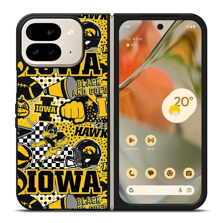 IOWA HAWKEYES COLLAGE Google Pixel 9 Pro Fold Case Cover