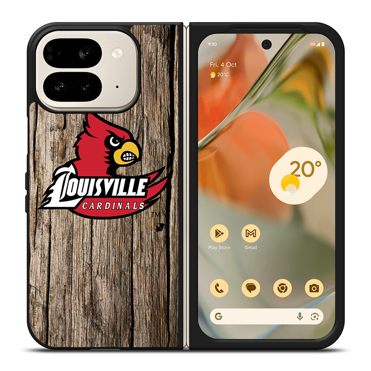 LOUISVILLE CARDINALS WOODEN Google Pixel 9 Pro Fold Case Cover