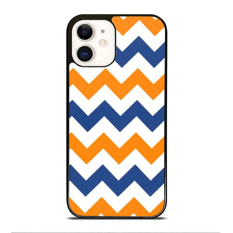 RILEY BLAKE ORANGE AND BLUE STRIPE iPhone 12 Case Cover
