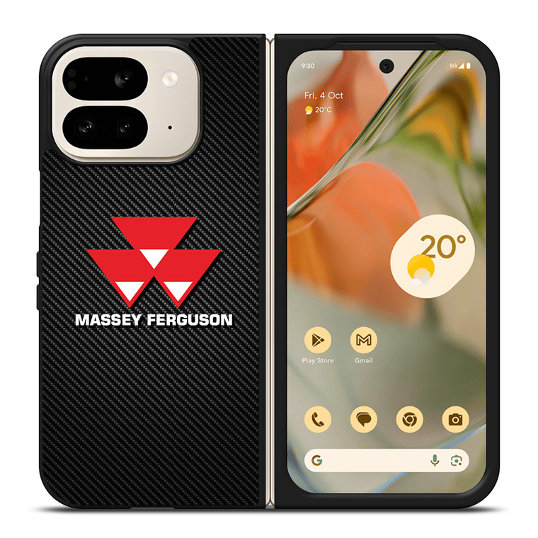 MASSEY FERGUSON TRACTOR LOGO CARBON Google Pixel 9 Pro Fold Case Cover