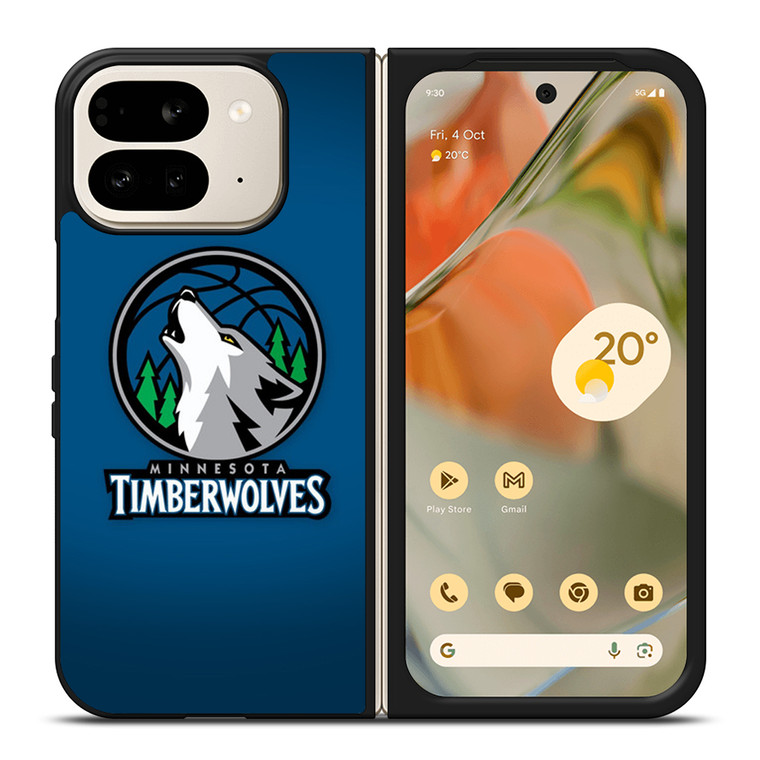 MINNESOTA TIMBERWOLVES LOGO BASKETBALL Google Pixel 9 Pro Fold Case Cover
