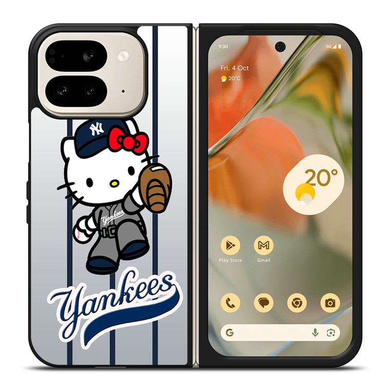 NEW YORK YANKEES HELLO KITTY 3 Google Pixel 9 Pro Fold Case Cover