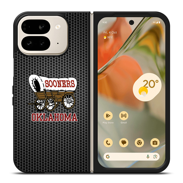 OKLAHOMA SOONERS METAL LOGO Google Pixel 9 Pro Fold Case Cover