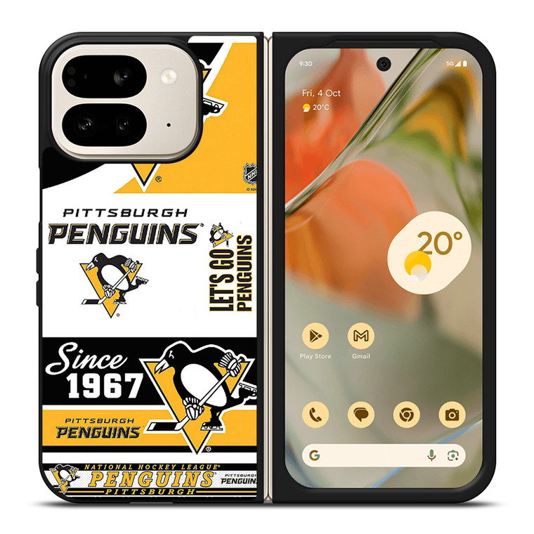PITTSBURGH PENGUINS LOGO COLLAGE Google Pixel 9 Pro Fold Case Cover
