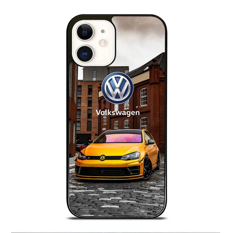 VW VOLKSWAGEN GTI CAR YEELOW iPhone 12 Case Cover