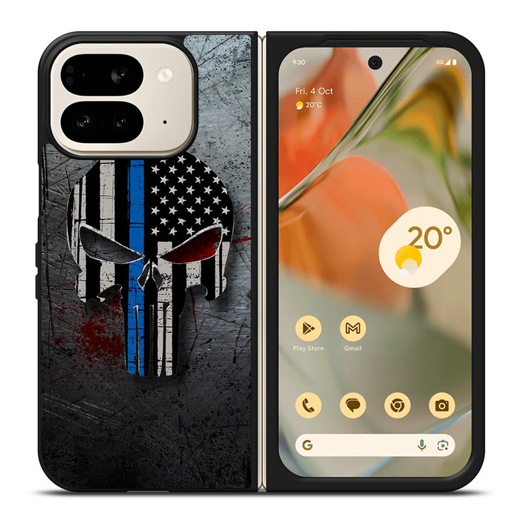 THIN BLUE LINE PUNISHER Google Pixel 9 Pro Fold Case Cover