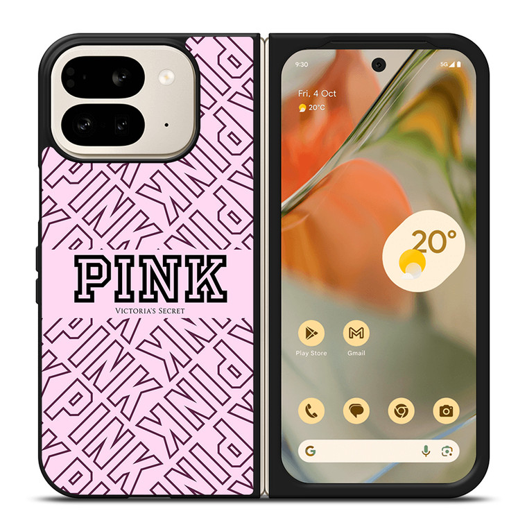 VICTORIA'S SECRET PINK LOGO PATTERN Google Pixel 9 Pro Fold Case Cover