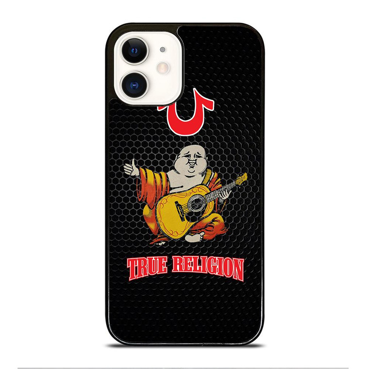 BIG BUDDHA TRUE RELIGION METAL LOGO iPhone 12 Case Cover