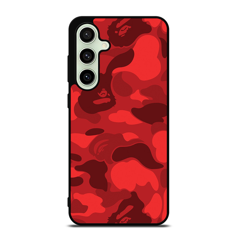 BAPE CAMO RED Samsung Galaxy S24 FE Case Cover