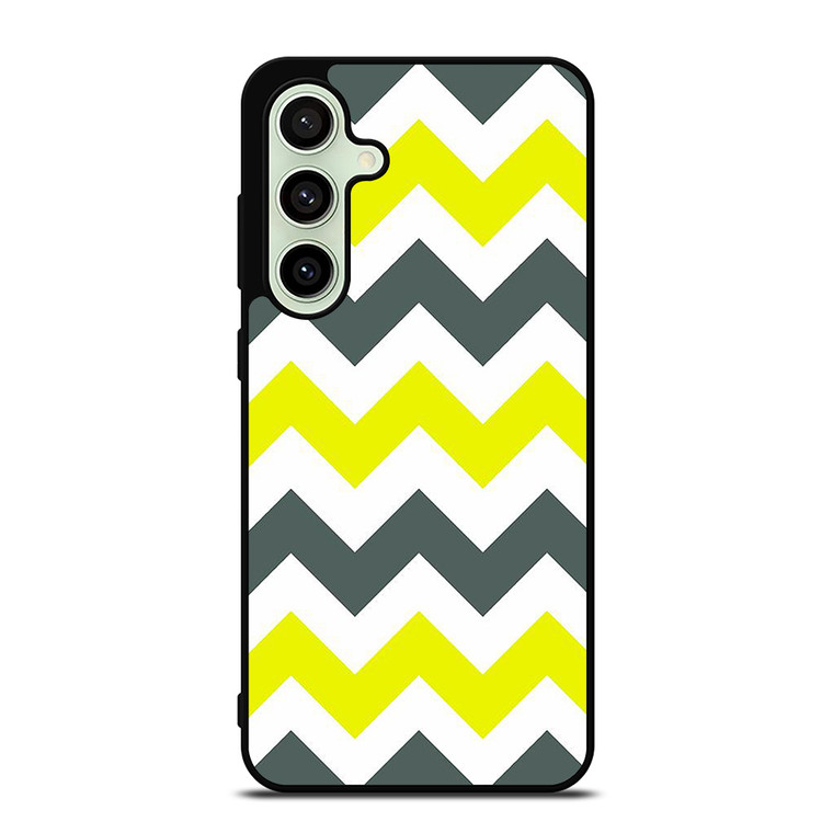 CHEVRON PATTERN YELLOW AND GREY Samsung Galaxy S24 FE Case Cover CHEVRON PATTERN YELLOW AND GREY Samsung Galaxy S24 FE Case Cover
