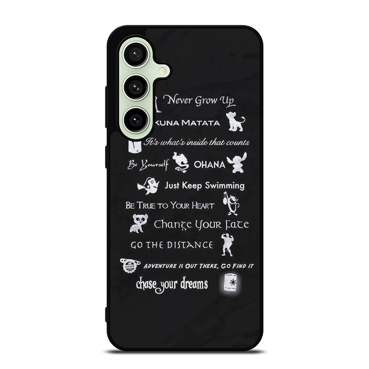 DISNEY LESSONS BLACK MARBLE Samsung Galaxy S24 FE Case Cover